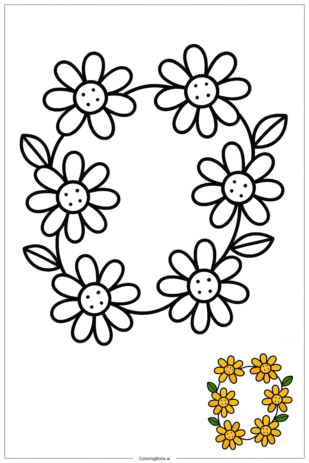 Página de Colorir Bonitinha Corrente de ...