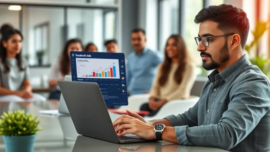 Empresário brasileiro analisando resultados de campanha de remarketing.