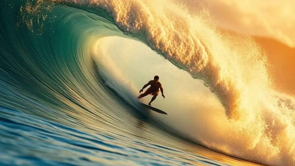 Surfista brasileiro surfando onda de resultados de busca, representando sucesso no SEO.