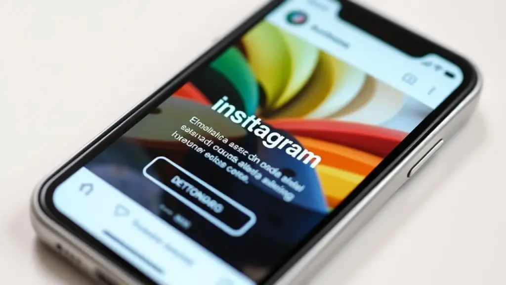 Anúncio do Instagram com CTA claro exibido em um smartphone.