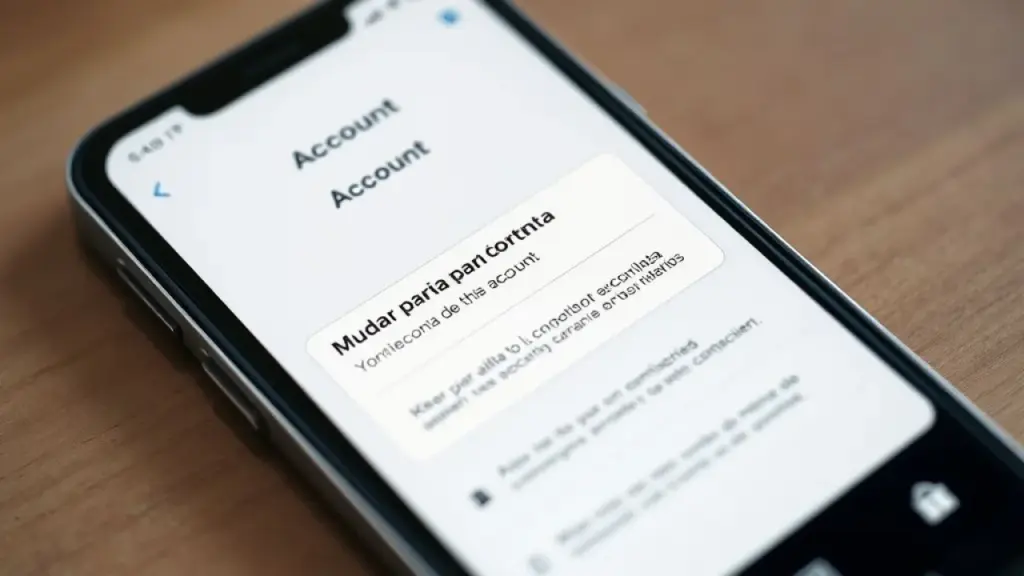 Tela de celular mostrando como mudar para conta comercial no TikTok