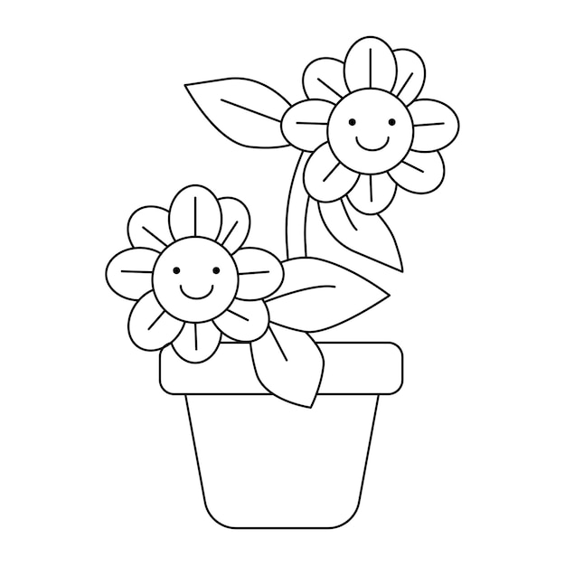 Daisy flowers coloring page for kids ...