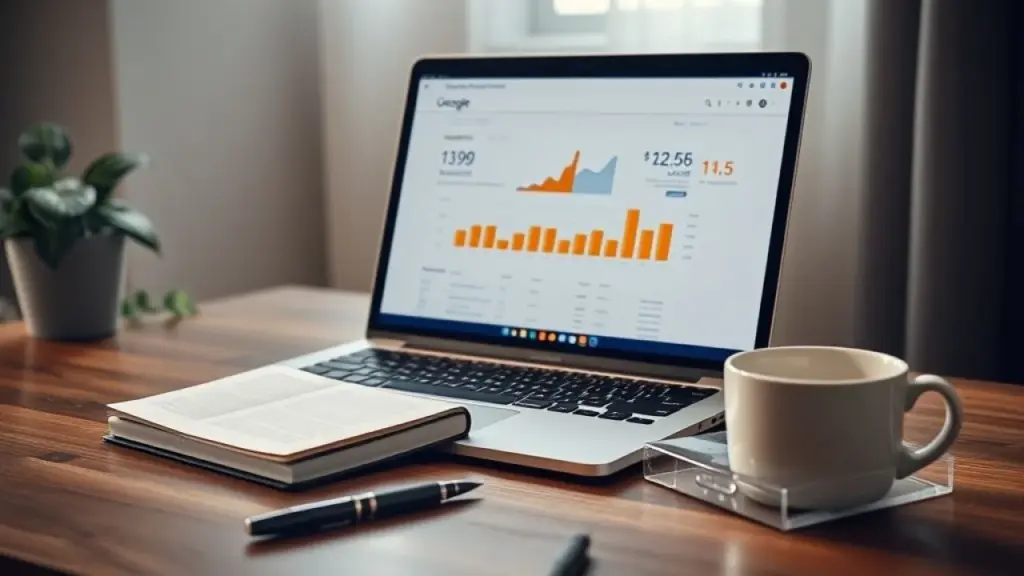Dashboard do Google Analytics mostrando métricas de marketing digital