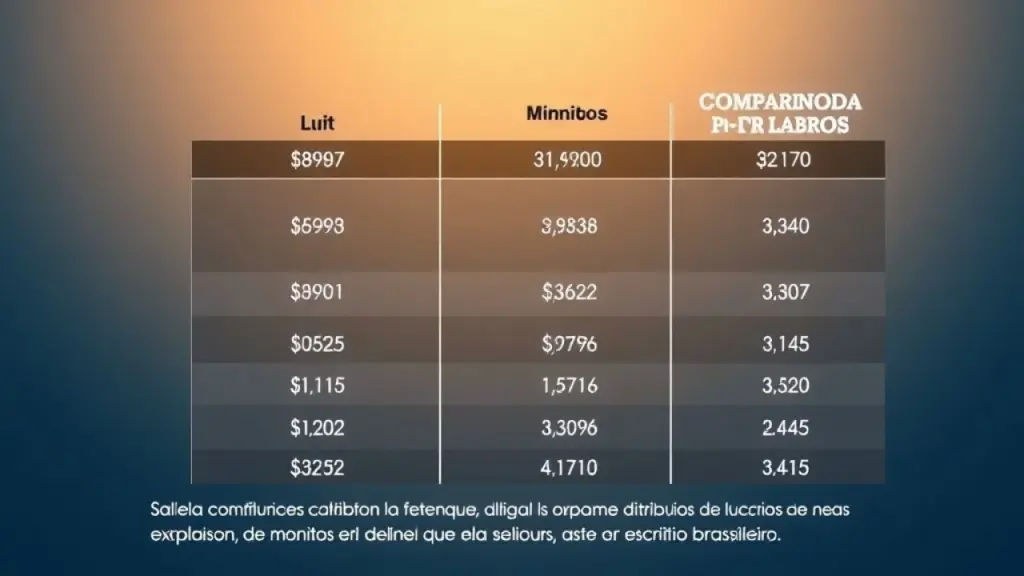 Tabela comparando pró-labore, salário e distribuição de lucros em contexto de empresa brasileira.