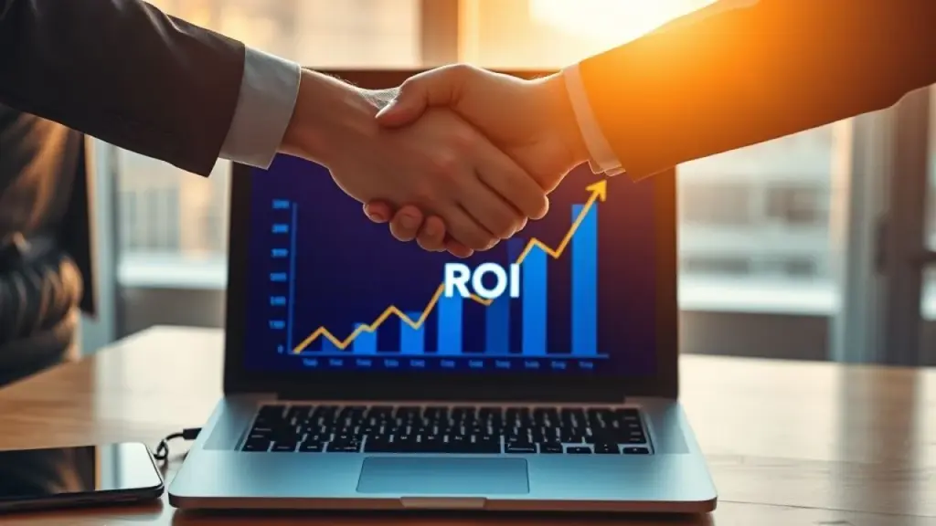 Aperto de mãos simbolizando sucesso na otimização do ROI.
