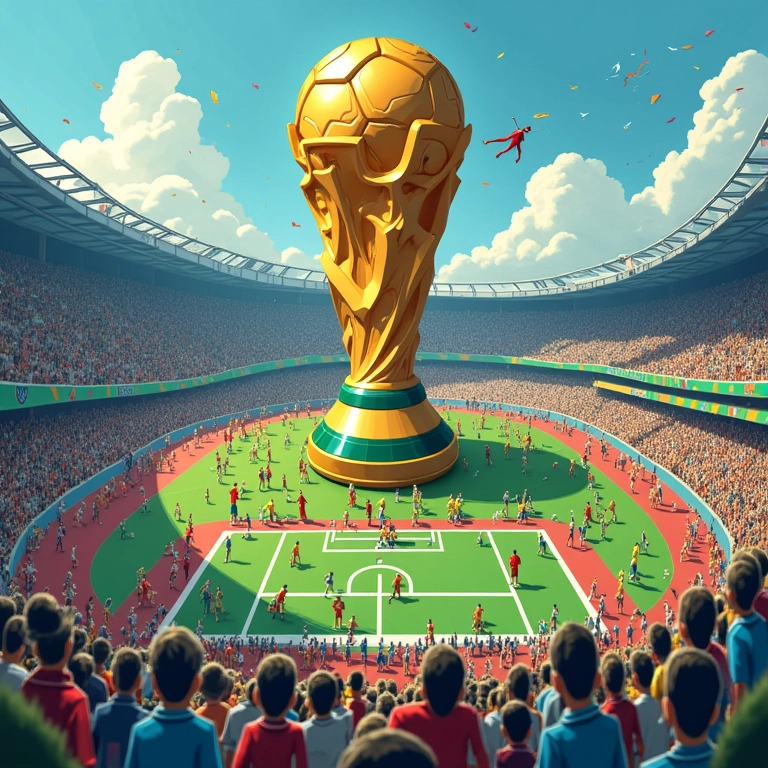 A evolução da Copa do Mundo ao longo dos anos.