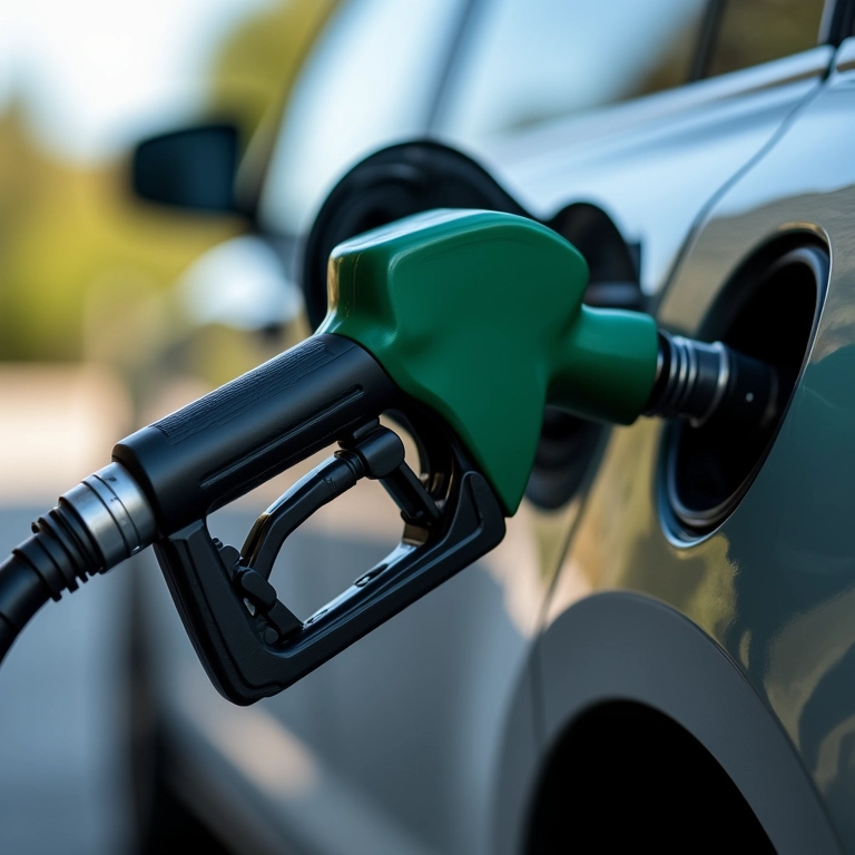 Abastecendo carro com gasolina aditivada para limpeza e proteção.