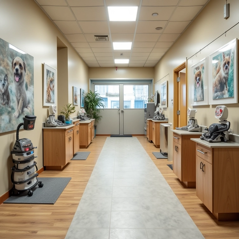 Acessibilidade para todos os pets em um pet shop.