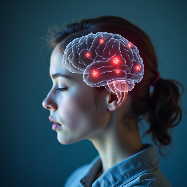 Acúmulo de adenosina no cérebro.