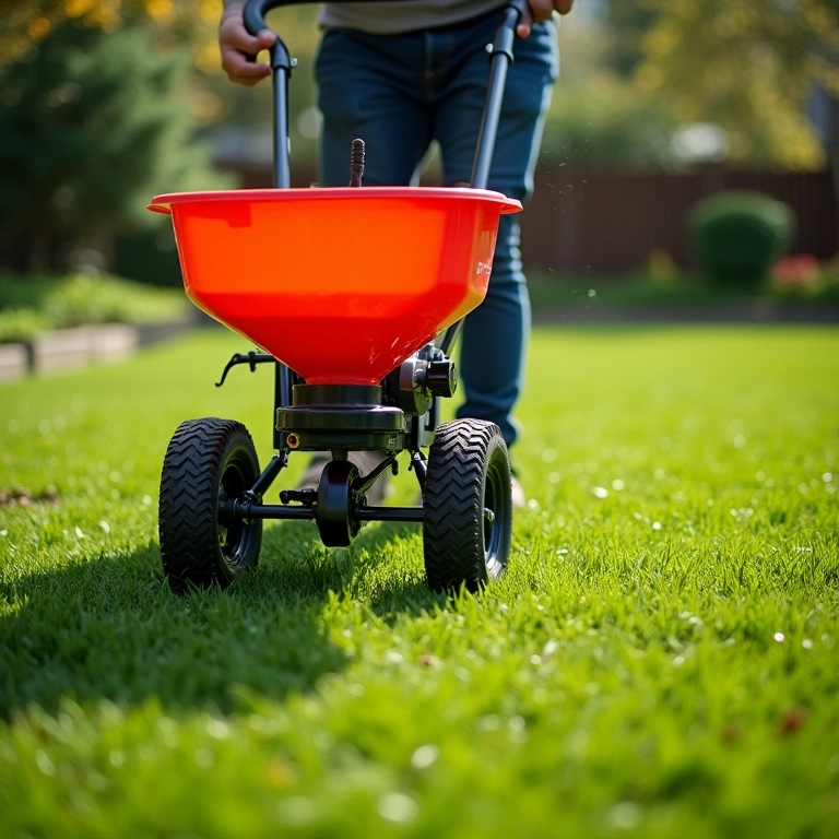 Adubando o gramado corretamente para um crescimento saudável.