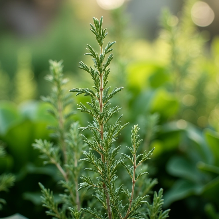 Alecrim protegendo repolhos em horta.