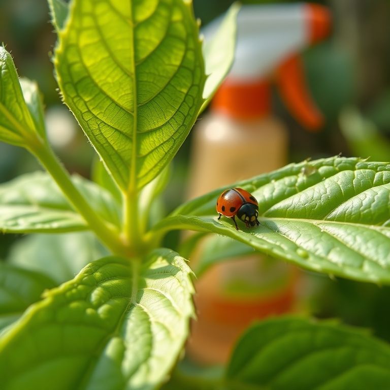 Almeirão sendo protegido contra pragas e doenças.