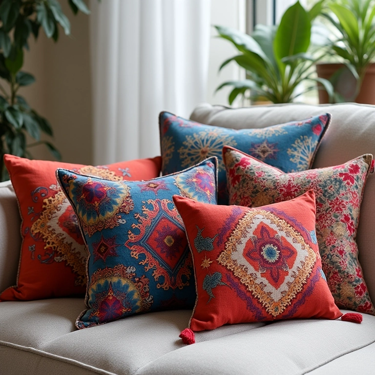 Almofadas da Westwing Collection: estampas coloridas e designs étnicos.