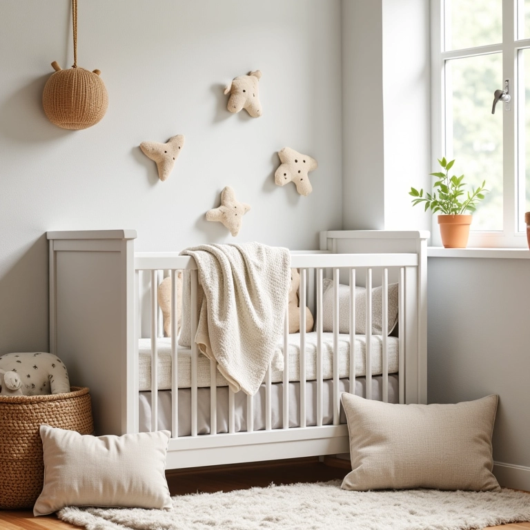 Almofadas e enfeites no quarto do bebê, toque de personalidade.