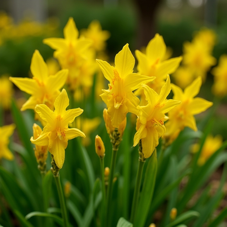 Amendoim Rasteiro florido com vibrantes flores amarelas em um jardim.