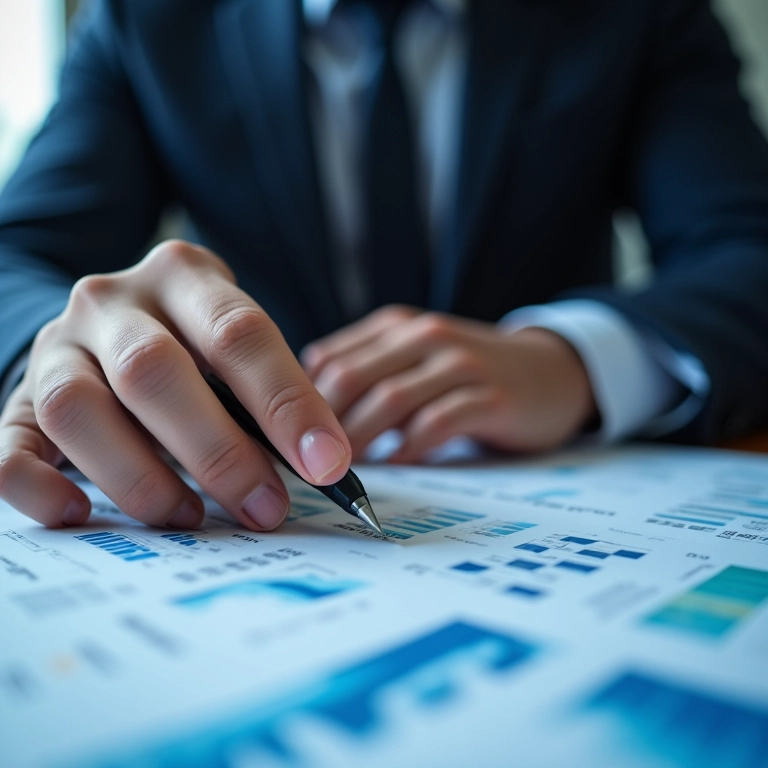 Análise de gestão financeira com consultoria especializada.