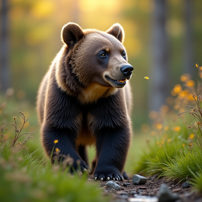 Animais usando o olfato para sobreviver na natureza.