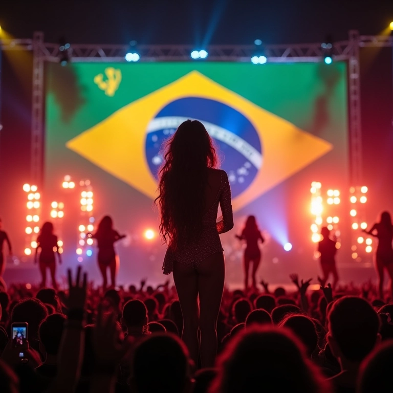 Anitta se apresentando em festival de música.