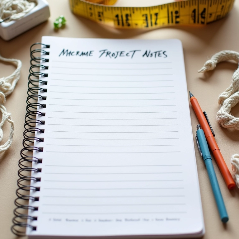 Anotações importantes para não esquecer durante o projeto de macramê.