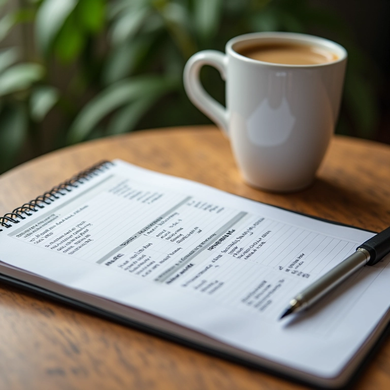 Anotações sobre gestão financeira para MEI em um caderno