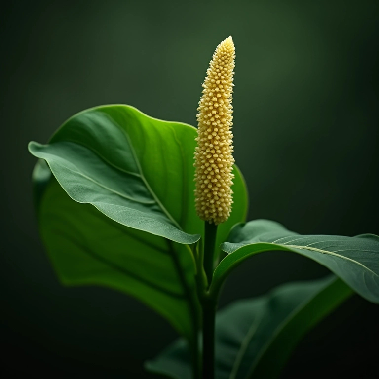 Antúrio sem flores mas com folhagem saudável sendo fertilizado, incentivando a floração.