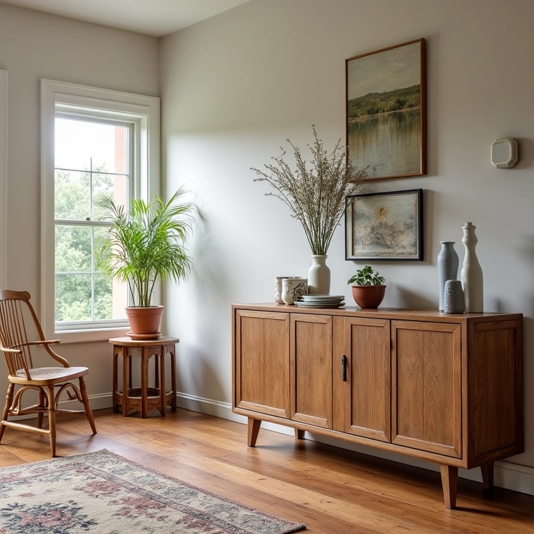 Aparador na altura ideal para conforto e acessibilidade.