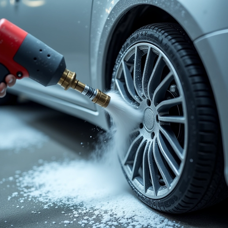 Aplicação da carga elétrica na pintura eletrostática.