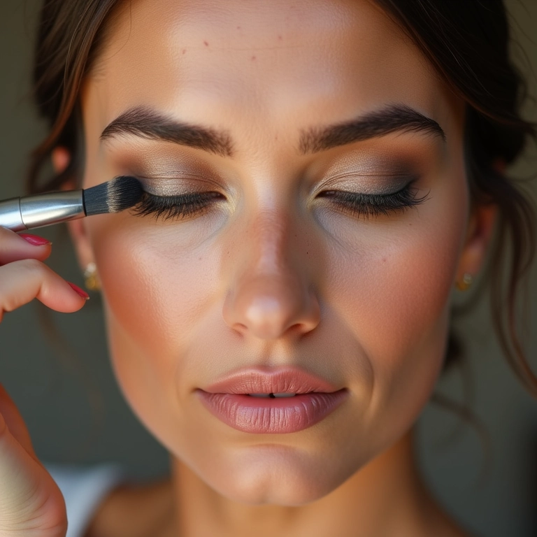 Aplicação da sombra de transição para fox eyes.