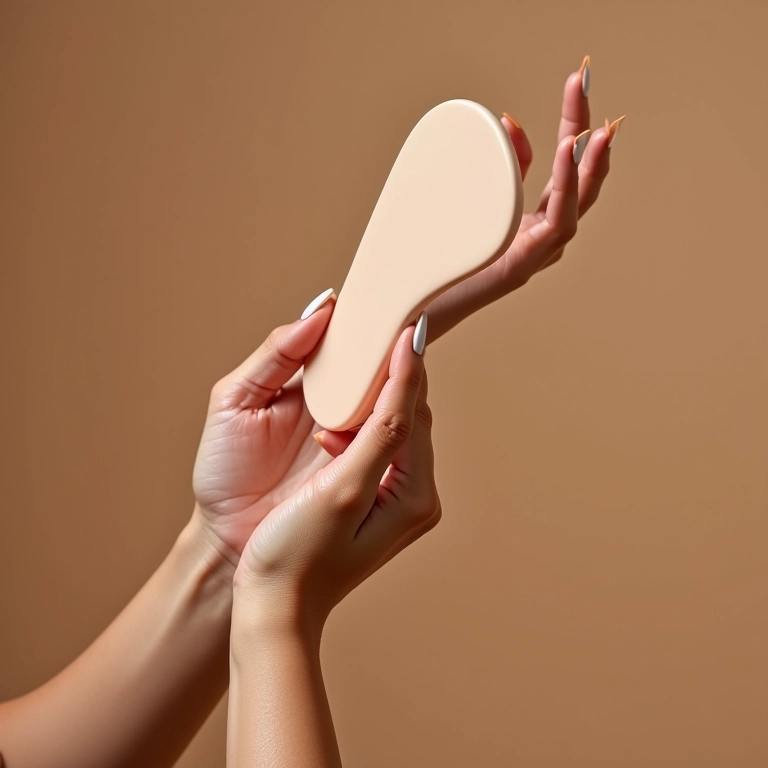 Aplicação de autobronzeador com luva para evitar manchas.