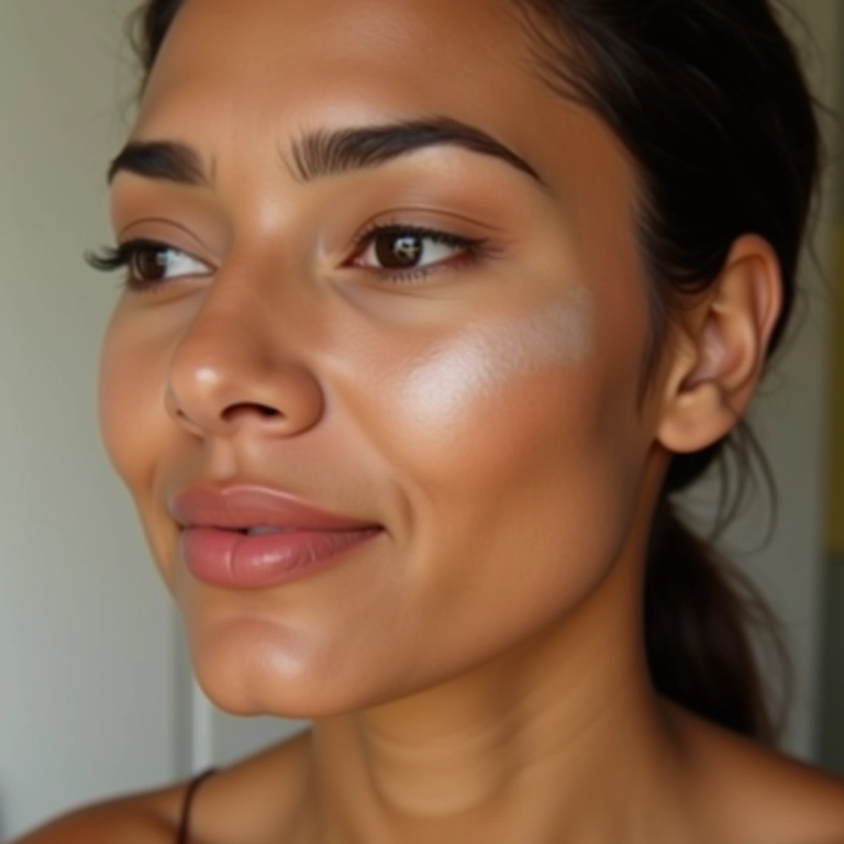 Aplicação de primer para uma base de maquiagem duradoura.