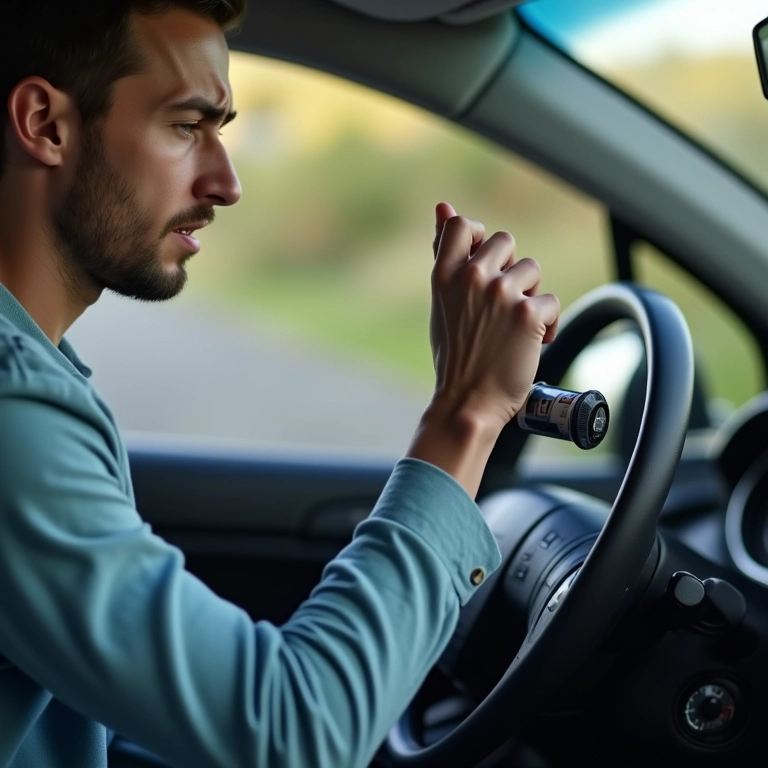 Ar condicionado do carro soprando ar fraco, indicando baixa eficiência.