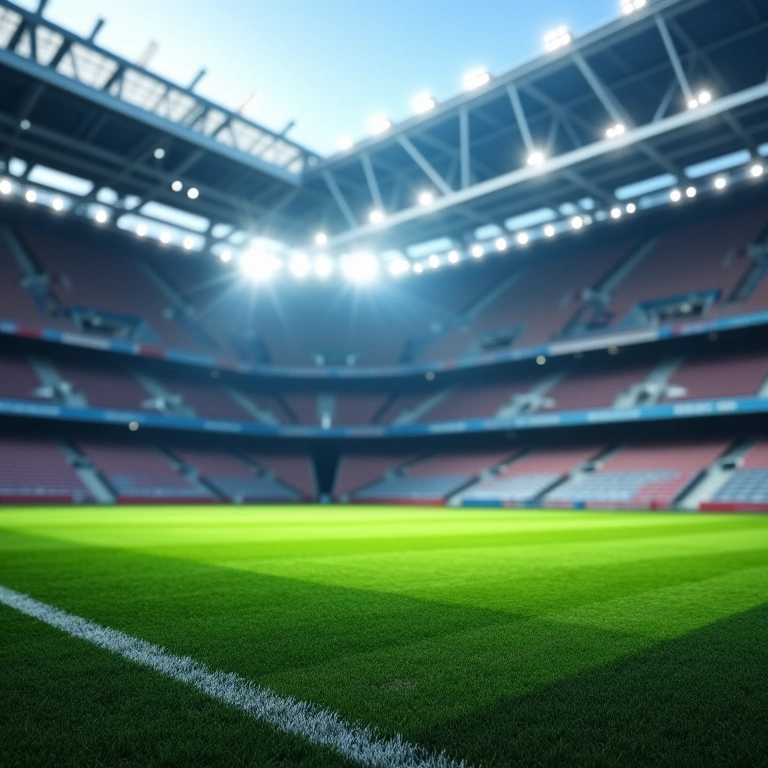 Arena esportiva limpa após jogo, demonstrando ambiente esportivo melhor.