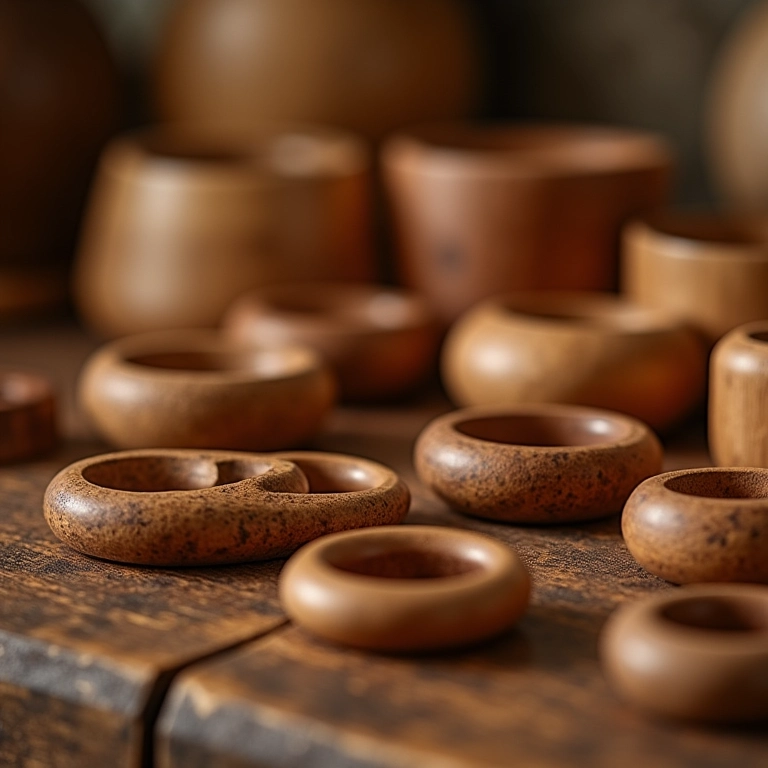 Argolas de madeira da Armarinho São José para macramê.