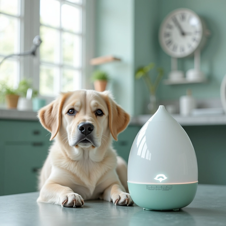 Aromaterapia para relaxar animais em hospital veterinário.