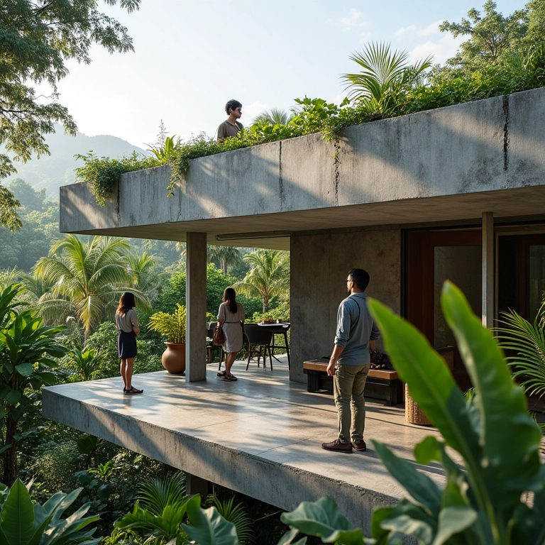 Arquiteto verificando a estrutura da laje antes do plantio.