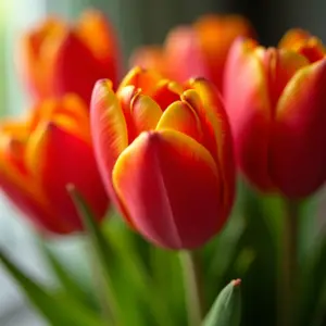 Arranjo vibrante de tulipas em estilo Farm Rio.