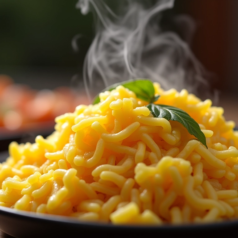 Arroz com brócolis servido como acompanhamento.