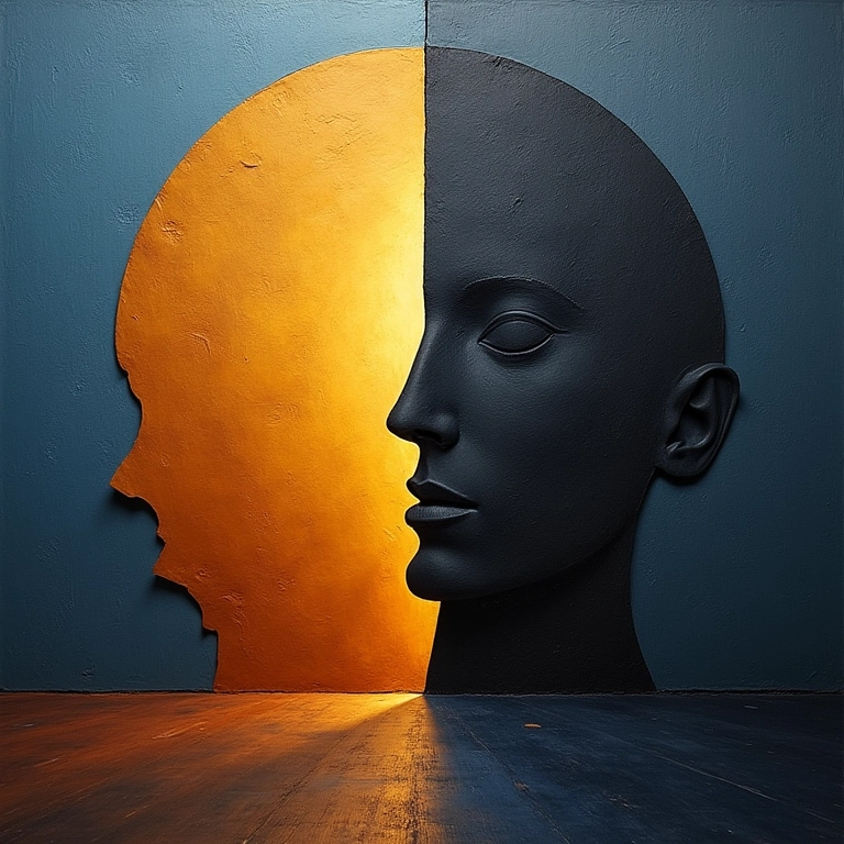 Arte abstrata representando o conceito de verdade.