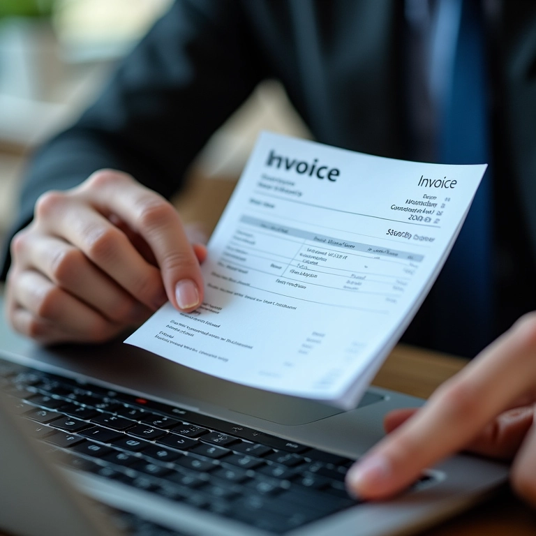 Artesão emitindo nota fiscal eletrônica em seu laptop.