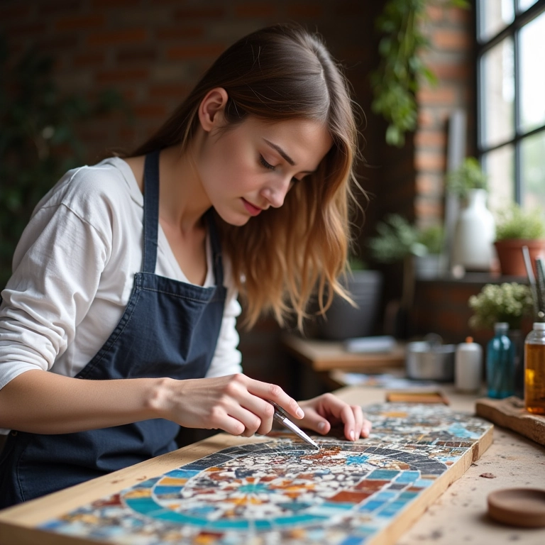 Artesão ensinando em workshop.