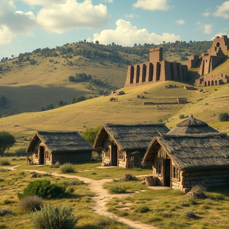 Assentamentos rústicos na região de Roma antes da lenda de Rômulo e Remo.