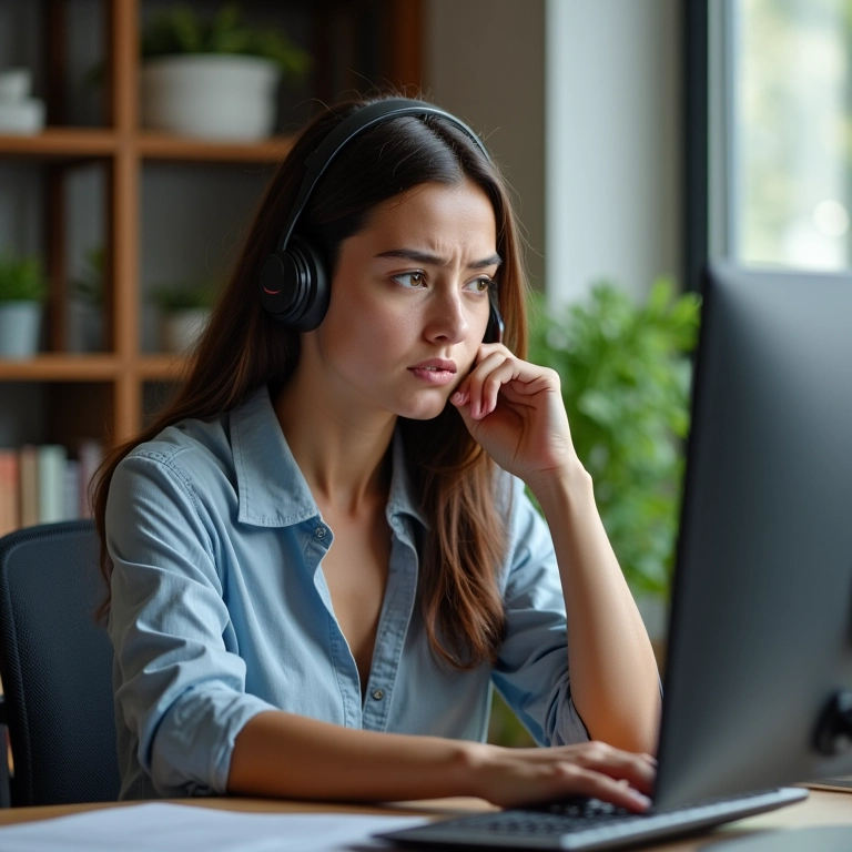 Atendente demonstrando empatia durante atendimento.