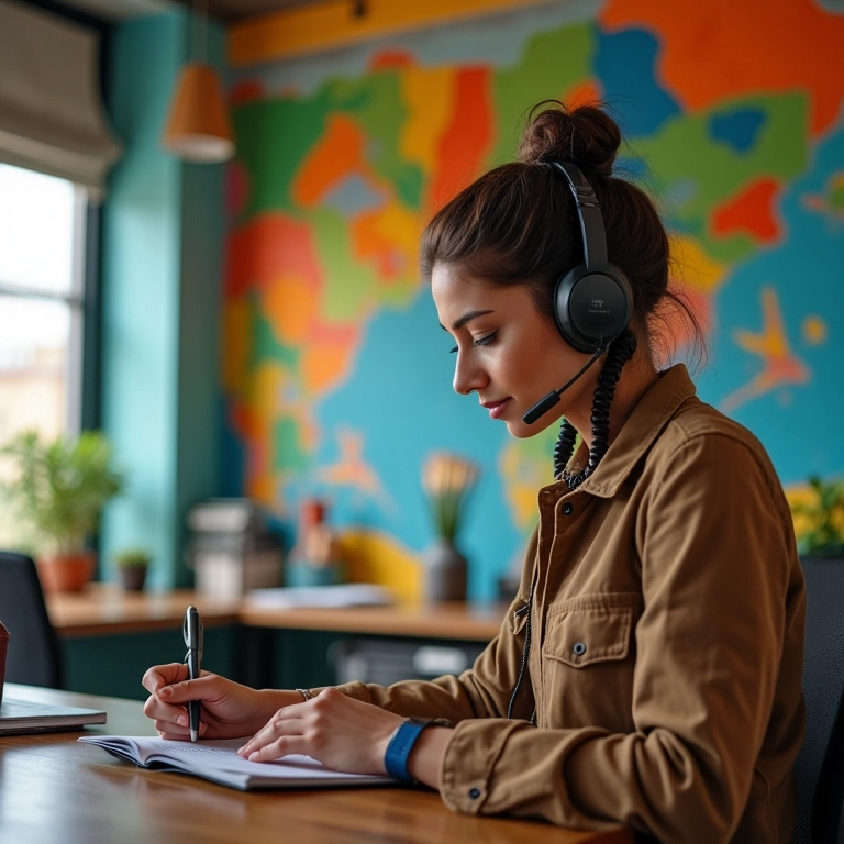 Atendente personalizando o atendimento para um cliente.
