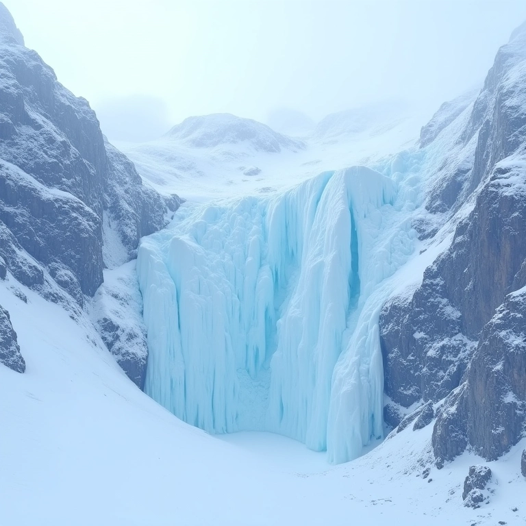 Avalanche descendo montanha, ilustrando o perigo constante de quedas de gelo.