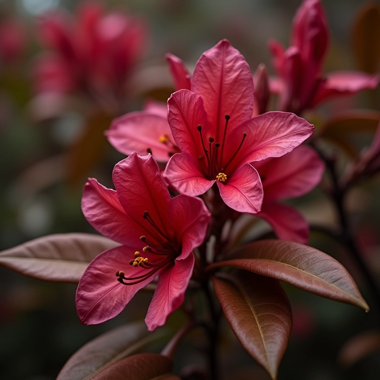 Azaleia sem flores, mostrando a frustração da falta de floração.