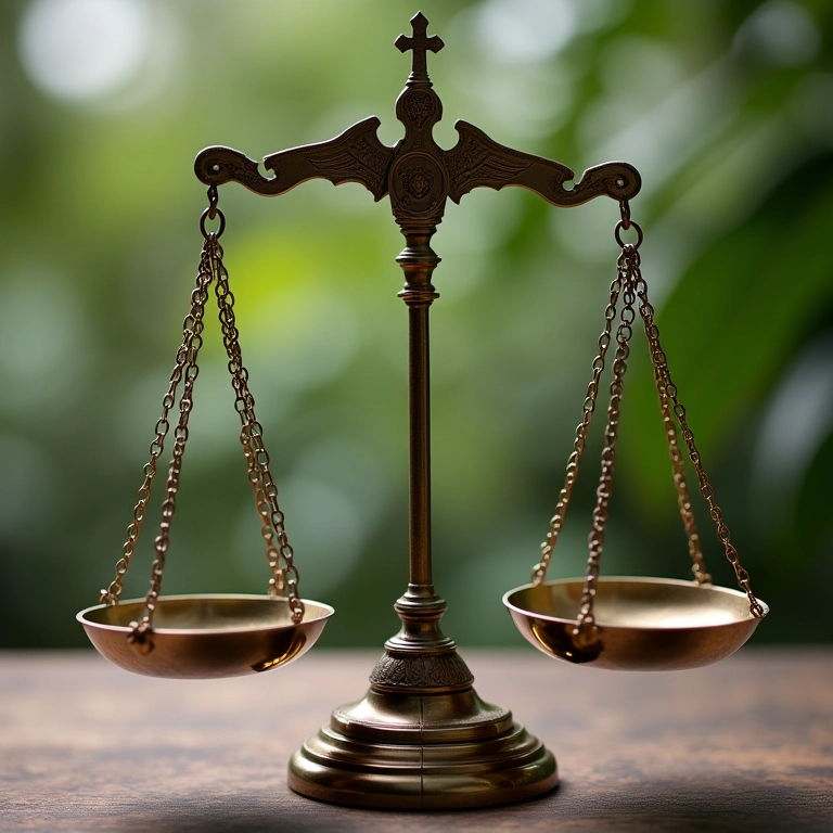 Balança desequilibrada, simbolizando a injustiça inerente em sistemas meritocráticos.