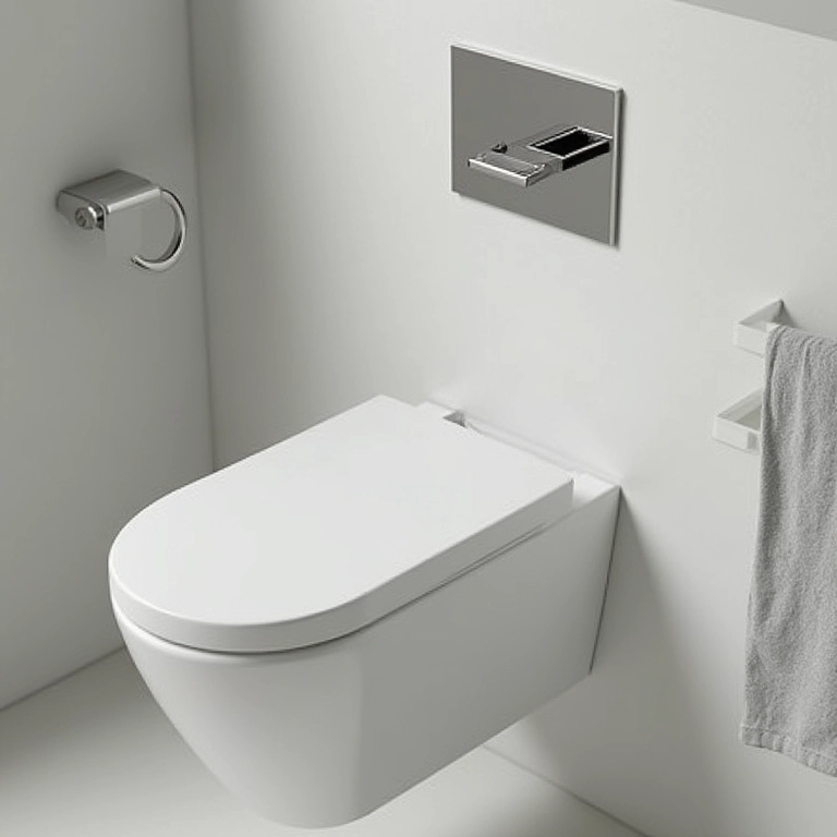 Banheiro com rodameio resistente à umidade.