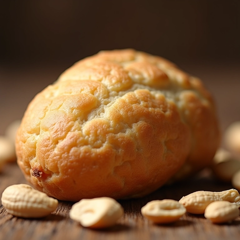 Beijinho de paçoca com amendoim.