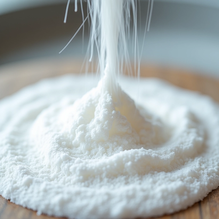 Bicarbonato de sódio sendo preparado para esfoliação capilar.