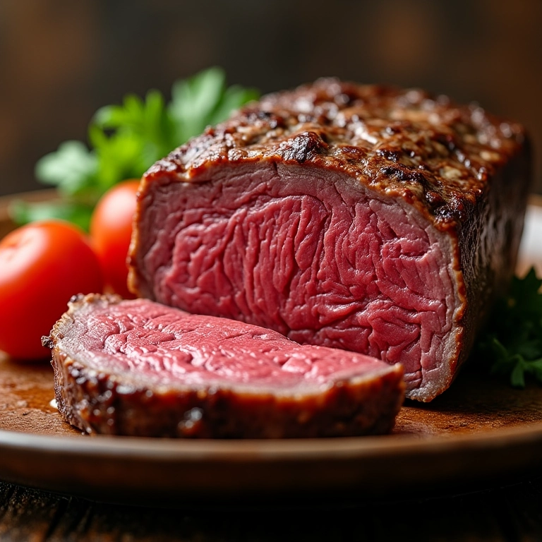 Bife suculento com interior úmido.